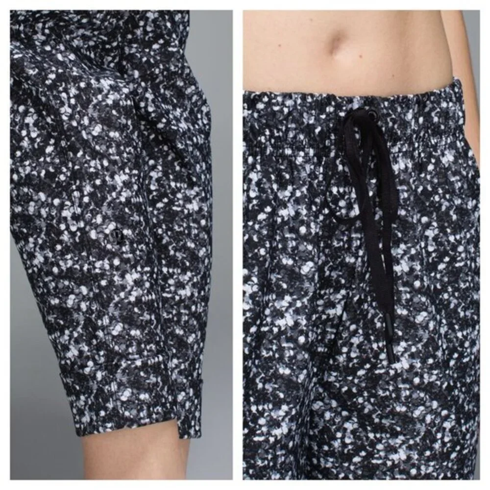 Lululemon Jet Crop XL/XXL Shimmy Shimmer Black White
